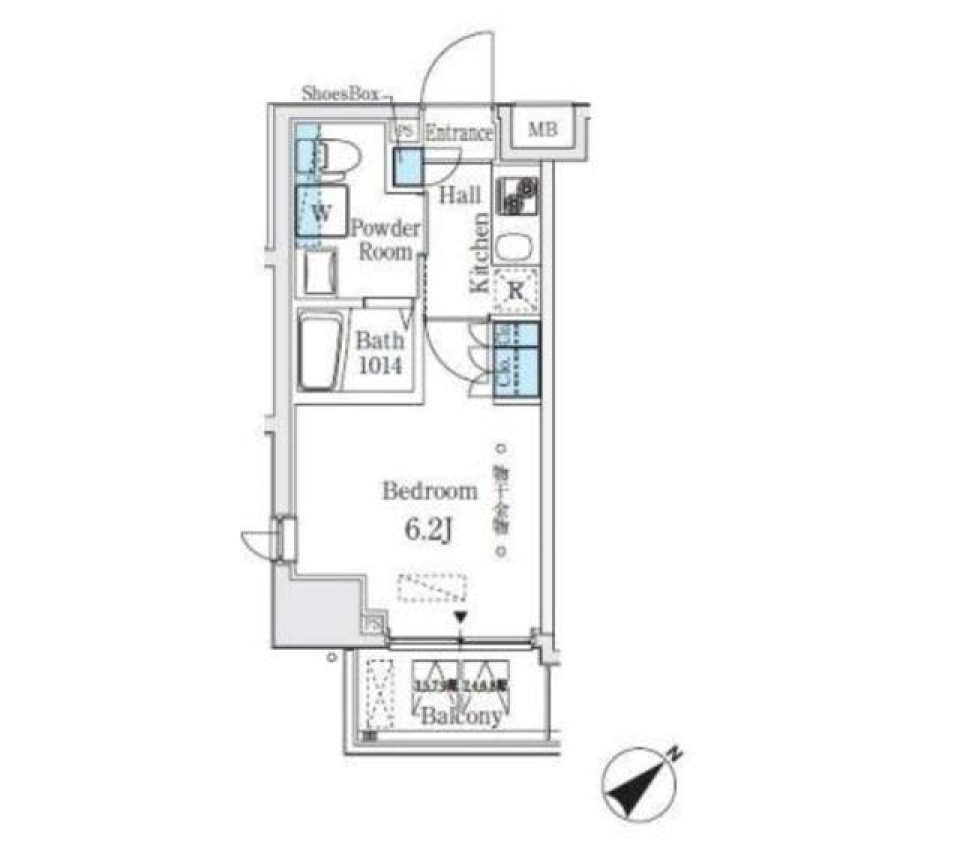 コージーコート島津山　204号室の間取り図
