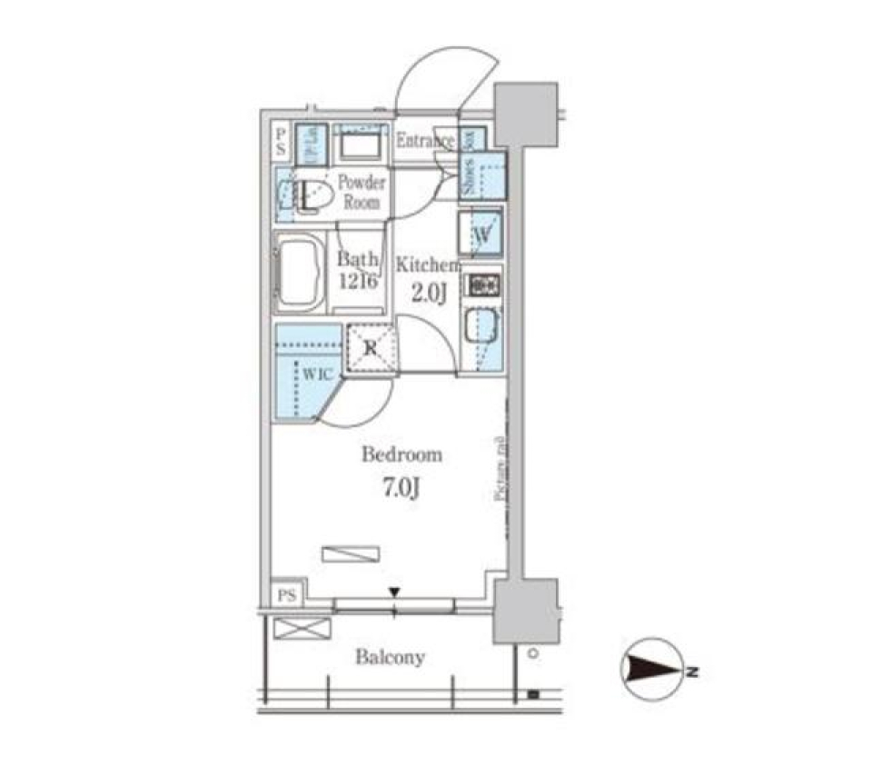 パークアクシス菊川　1005号室［ペット可］の間取り図