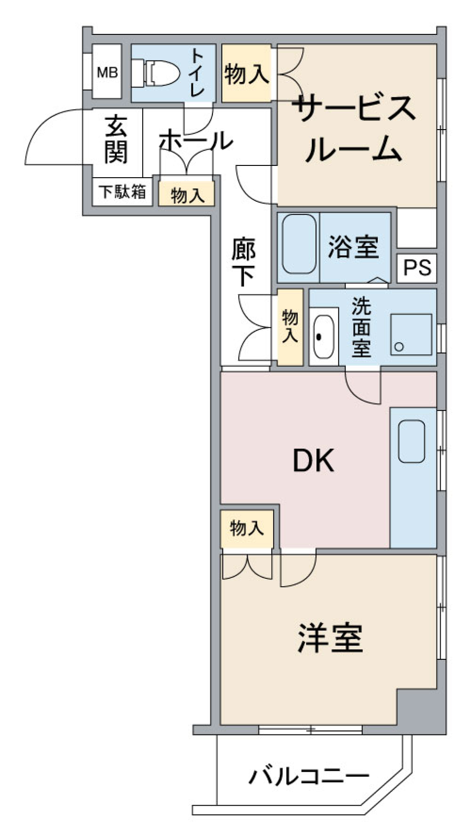 ロイヤルヒルズ西荻窪 204号室の間取り図