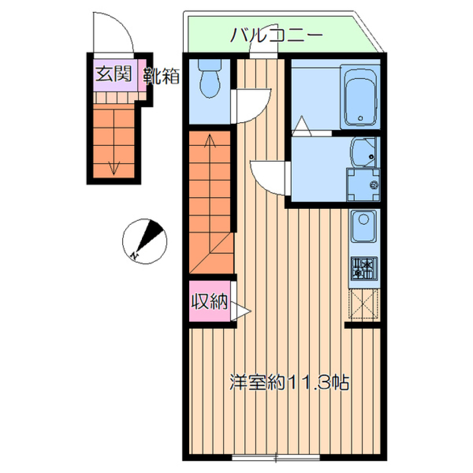 フランシール調布　203号室［新築］の間取り図