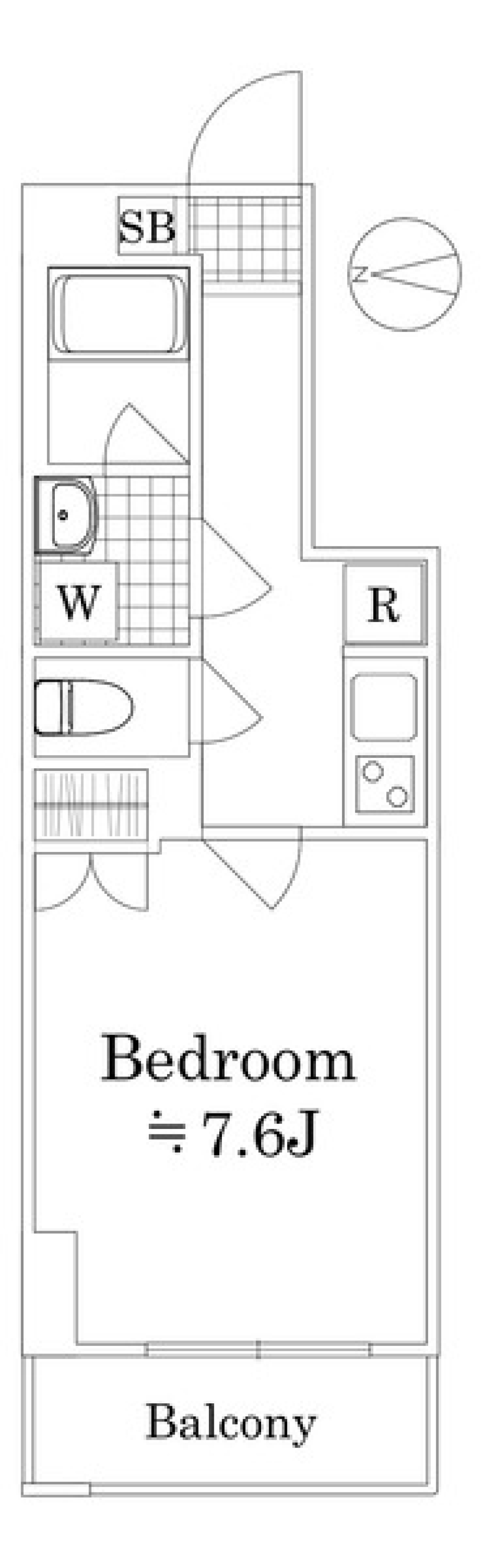 ＧＥＮＯＶＩＡ隅田川ｗｅｓｔｓｋｙｇａｒｄｅｎ　303号室［ペット可］の間取り図