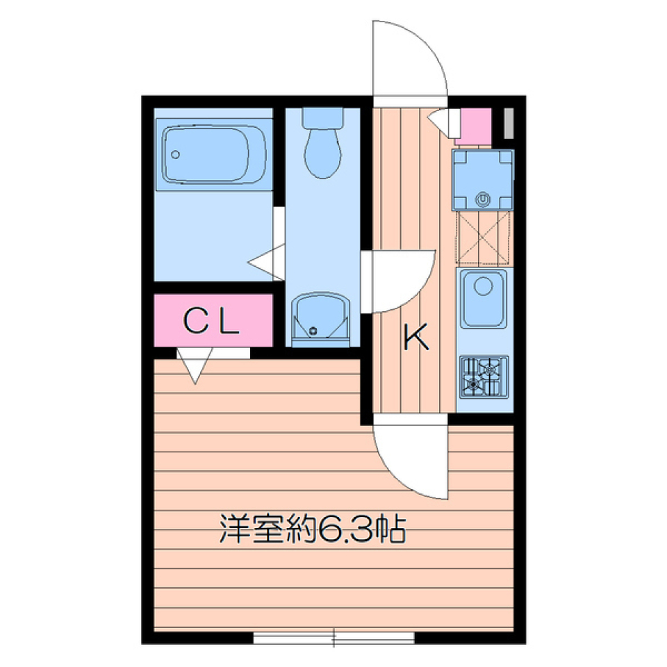 Ａｔｒｉｕｍ　ｋｅｉ　202号室［ペット可］の間取り図