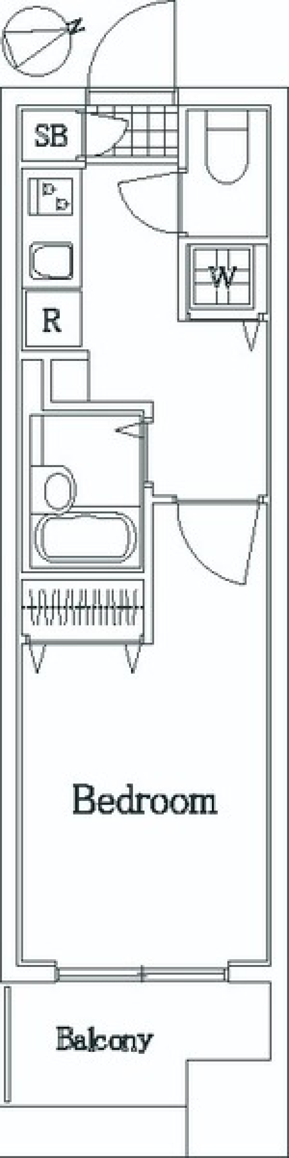 スカイコート八王子第５　204号室の間取り図