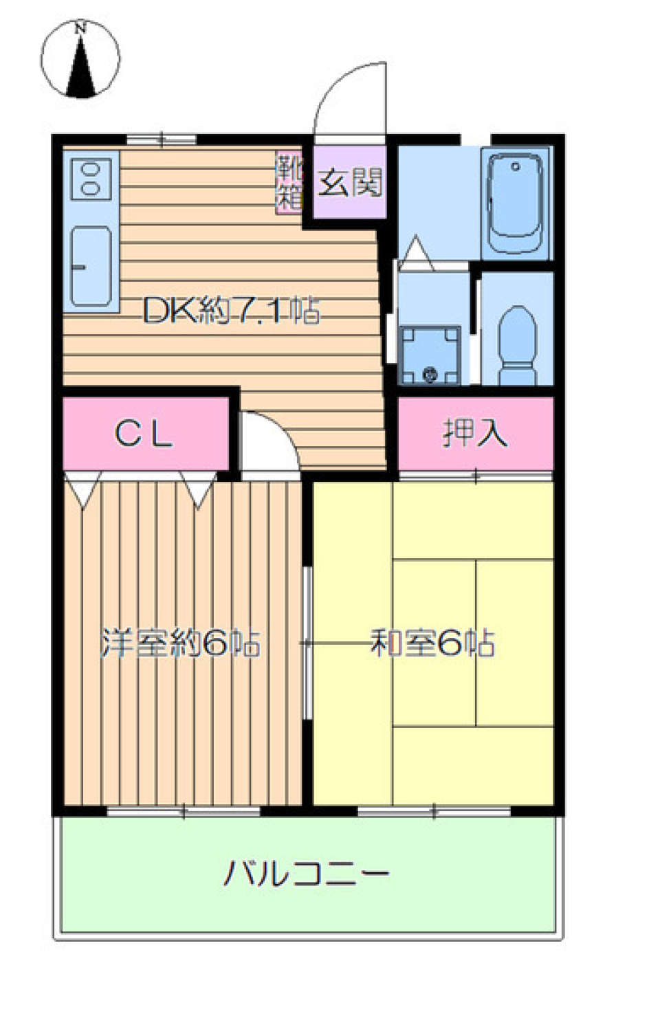 ピースフルライフ田中Ⅱ　302号室の間取り図
