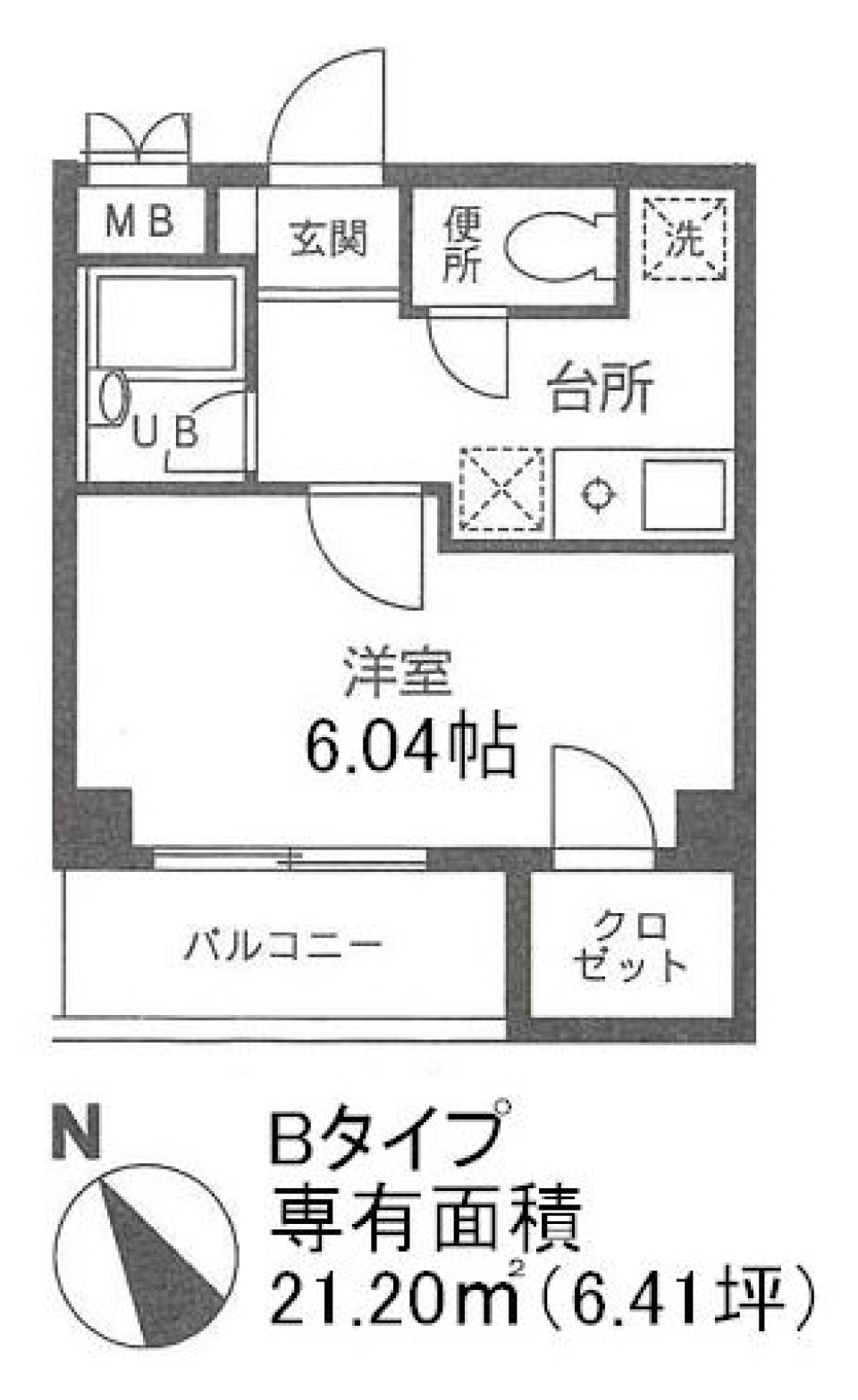 ベルテ正木　202号室の間取り図