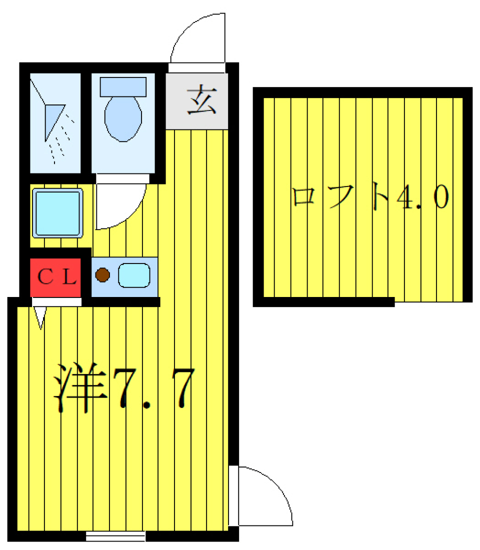 ヴァンヴェール王子神谷　203号室の間取り図