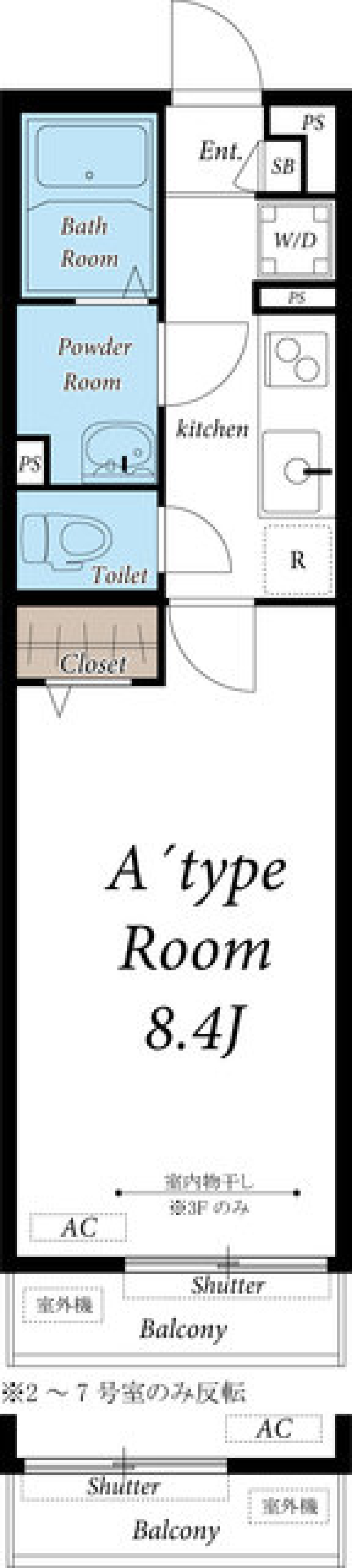 リブリ・栖　206号室の間取り図