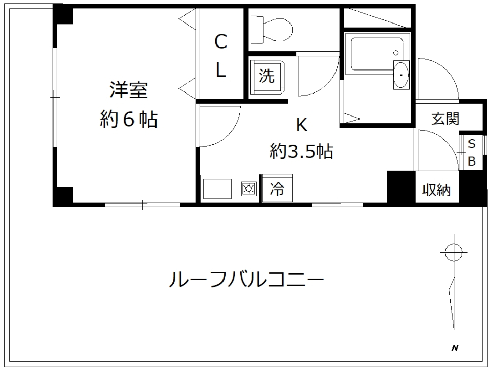 ＹＭＯ弦巻　306号室の間取り図