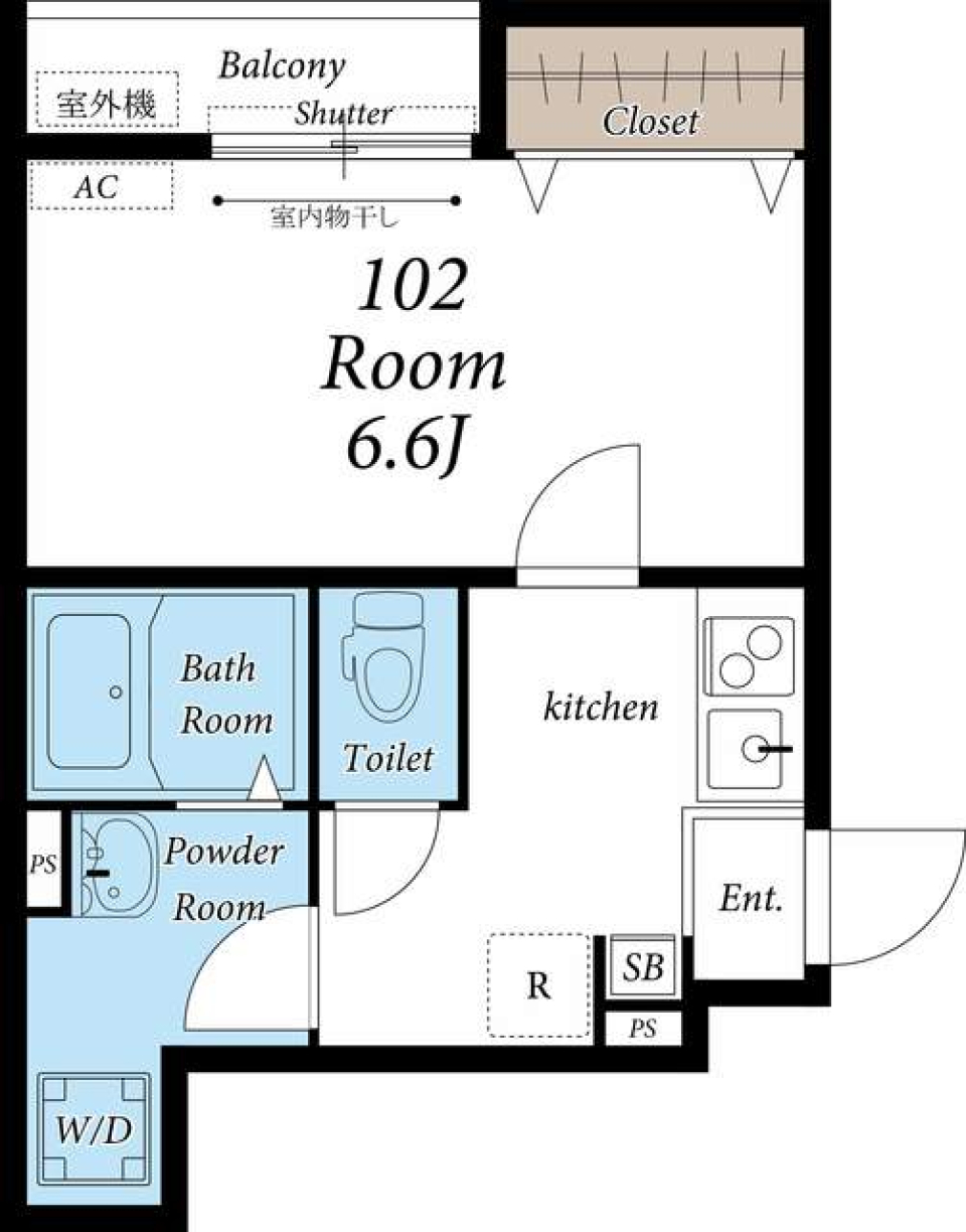 シュネシス　102号室の間取り図