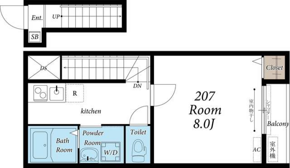 シュネシス　207号室の間取り図