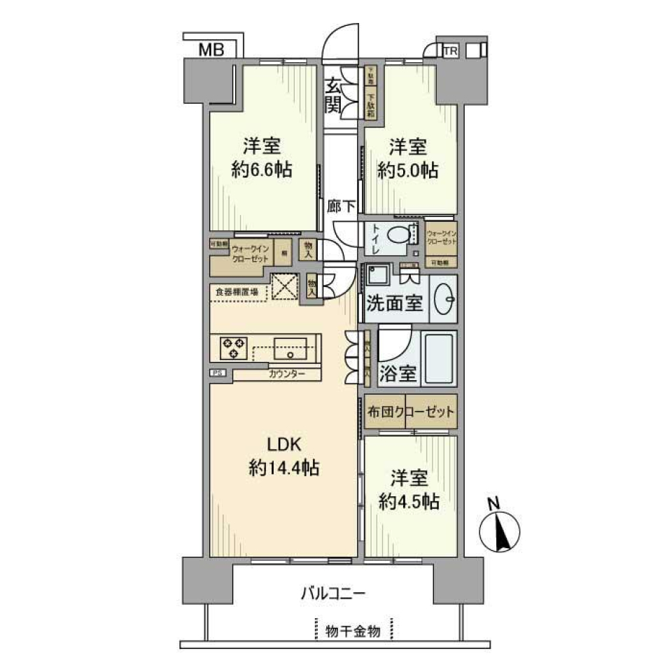 パークホームズ海老名フォレストプレミア　306号室の間取り図