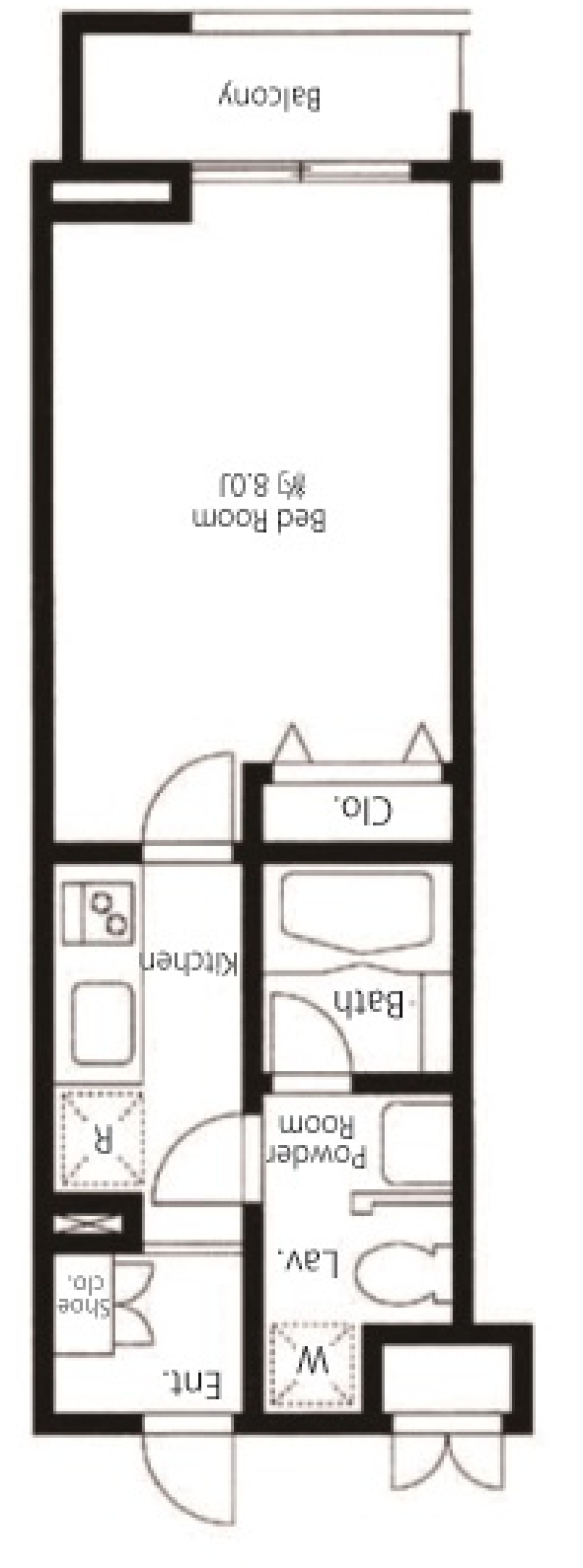プライムアーバン中目黒　101号室の間取り図