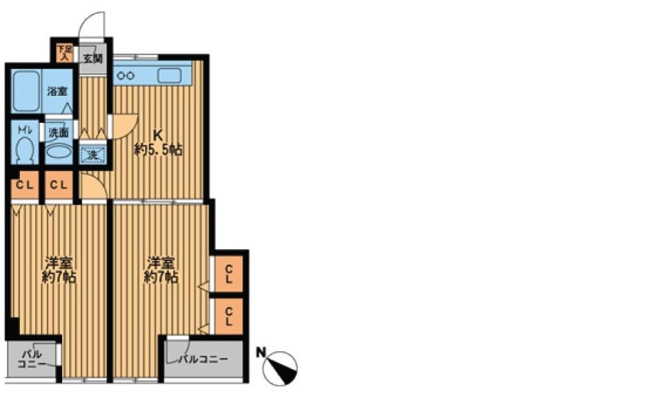 プライムアーバン新宿落合　103号室の間取り図