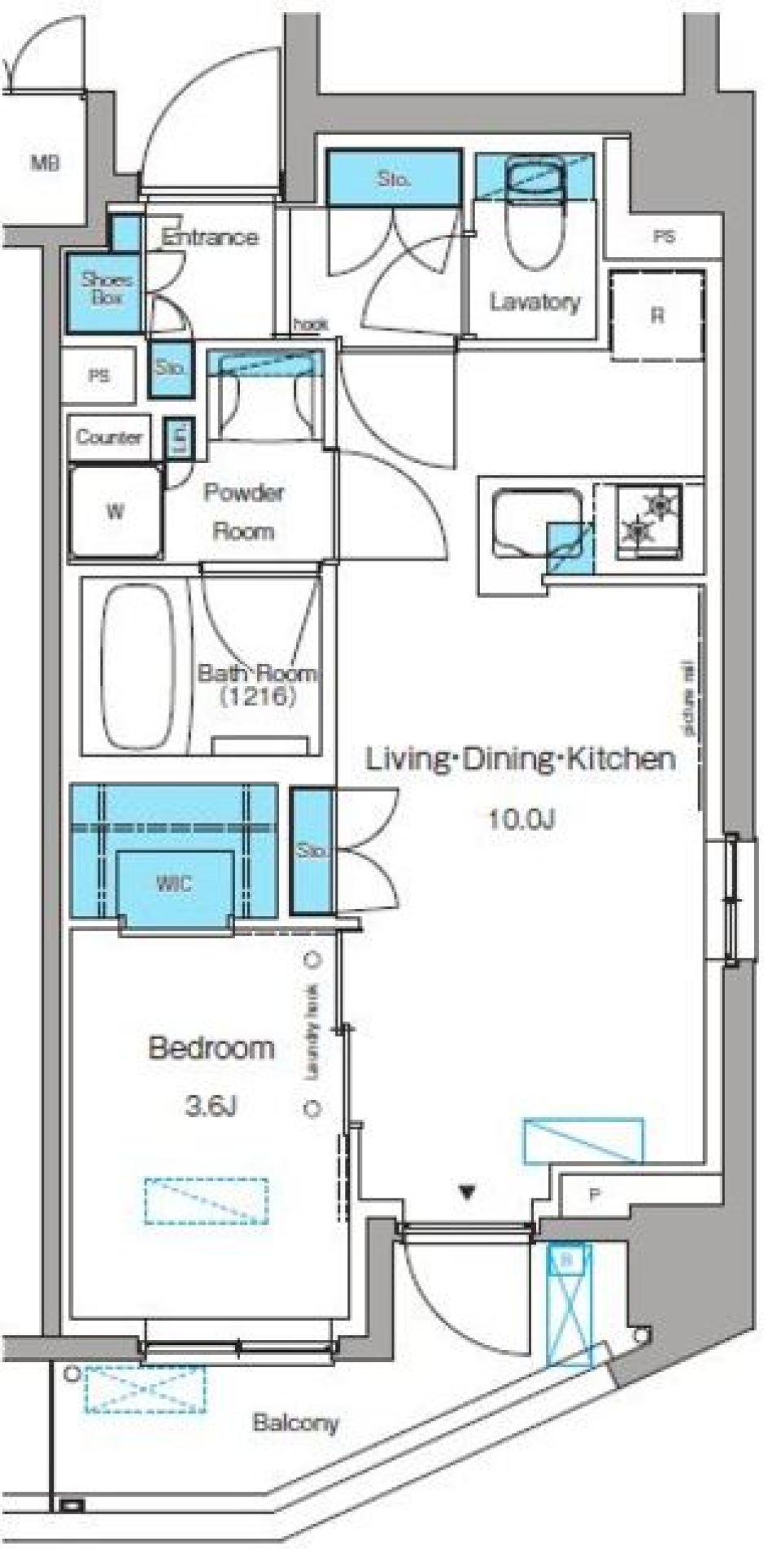 ブラウ大森　406号室［ペット可］の間取り図