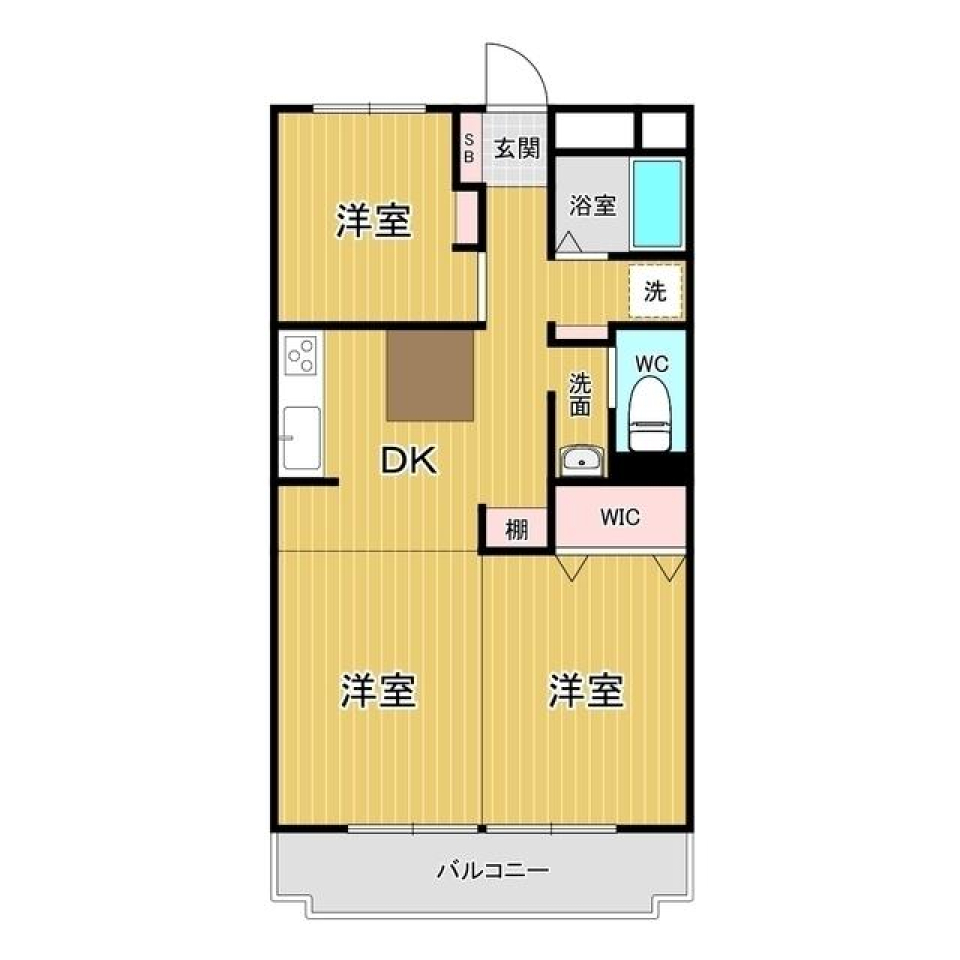 OnCo千歳烏山　204号室［ペット可］の間取り図