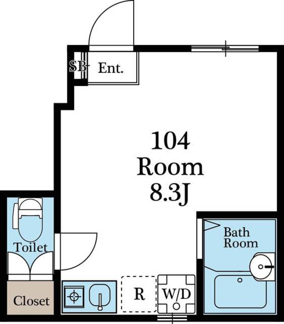 レジディス馬込　104号室の間取り図