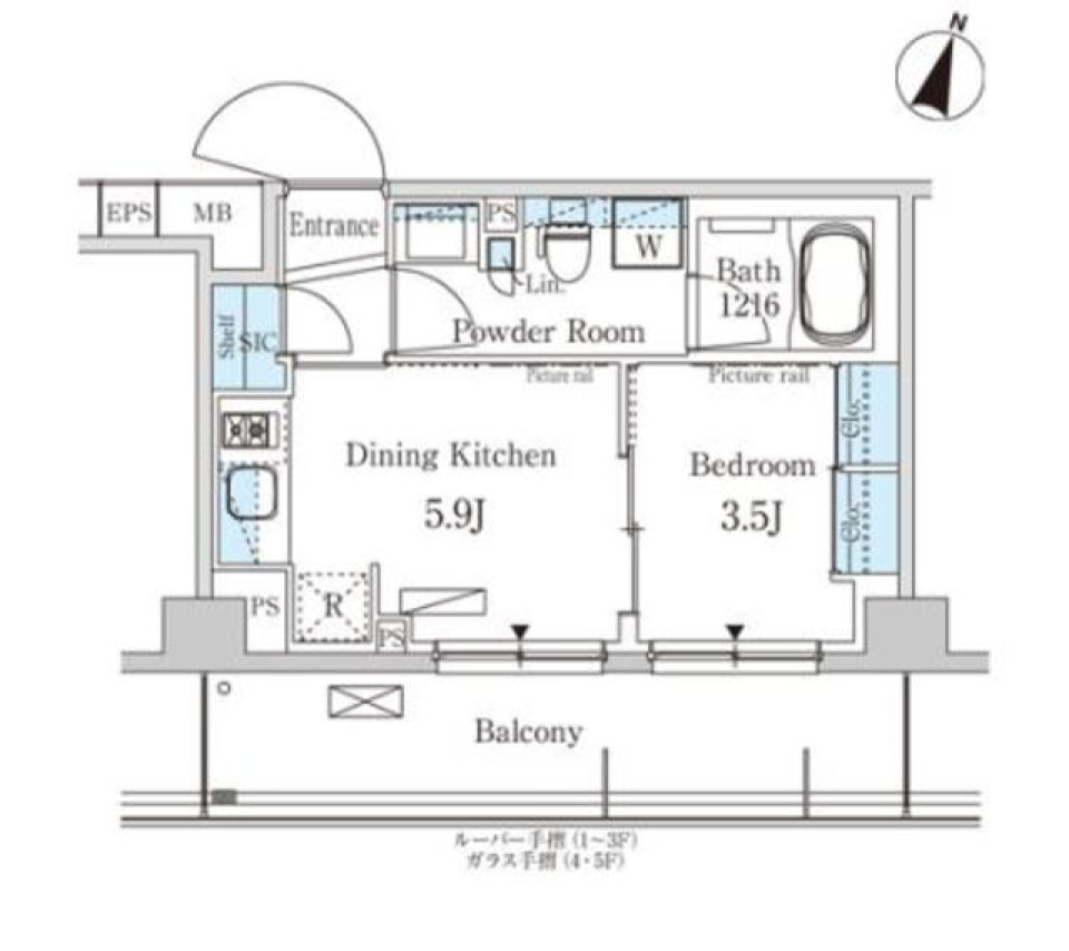 パークアクシス馬込レジデンス　210号室［ペット可］の間取り図