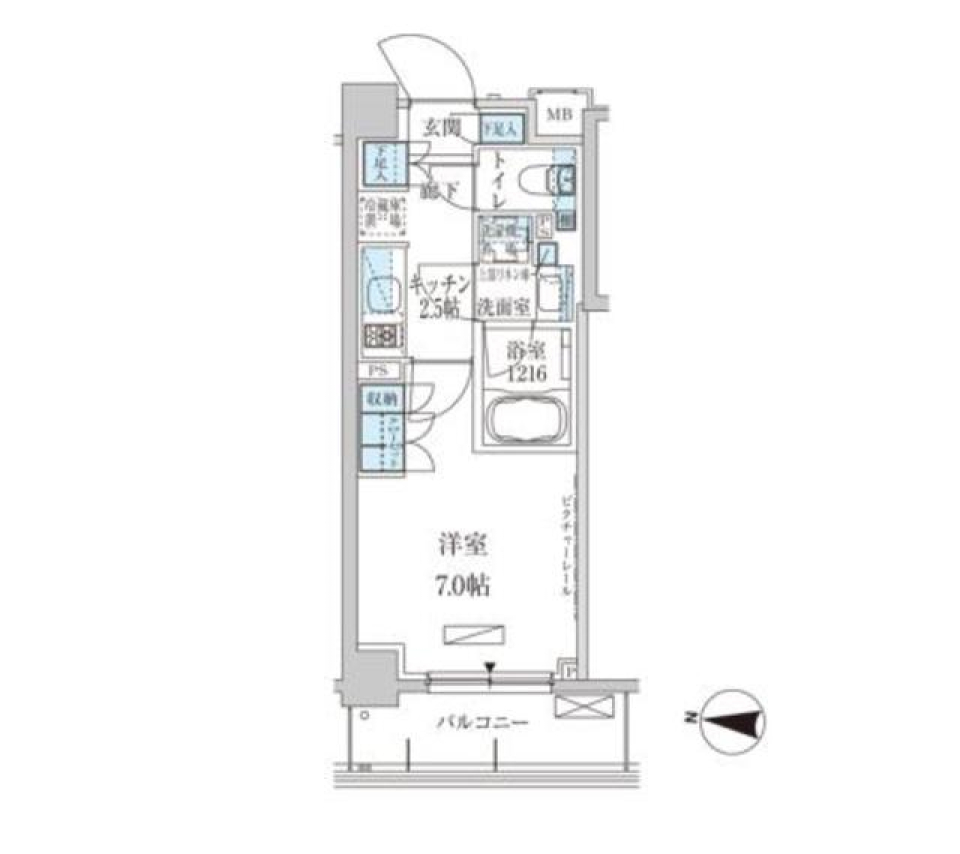 パークアクシス池上　309号室［ペット可］の間取り図