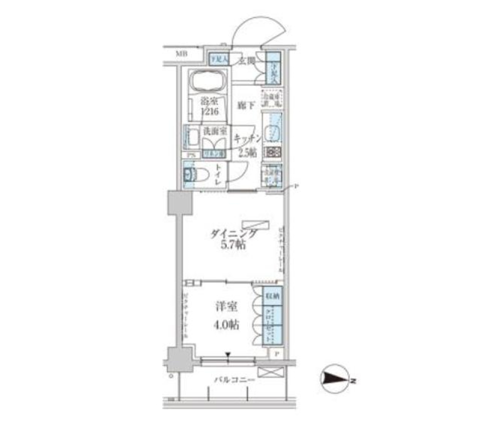 パークアクシス池上 302号室［ペット可］の間取り図