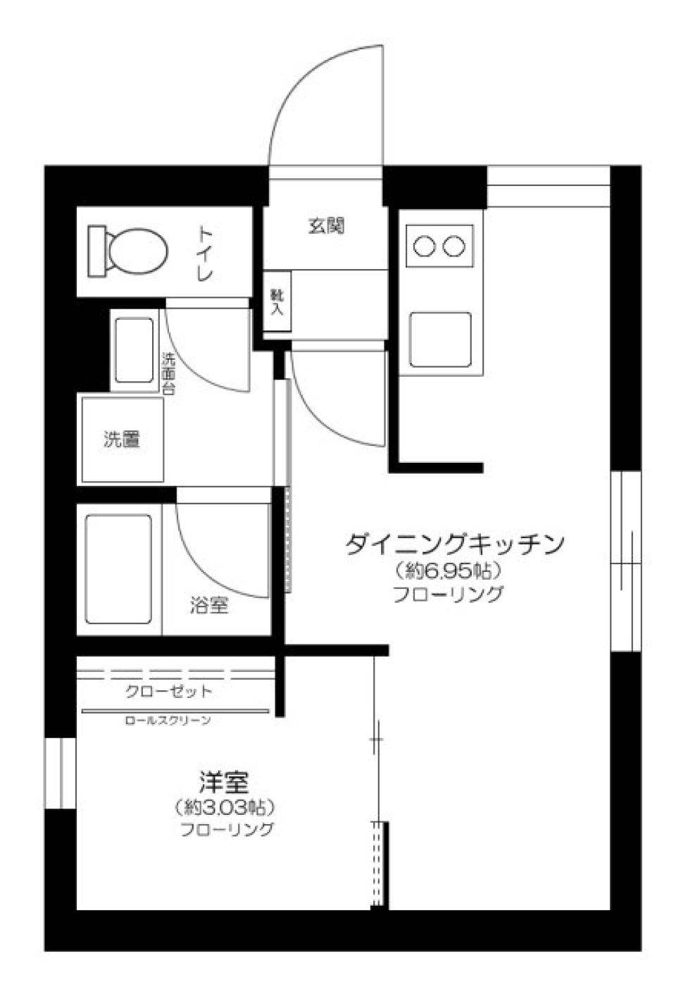 Ruygo神楽坂　201号室の間取り図