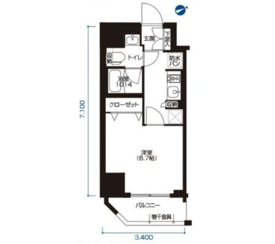 アーバネックス大森　804号室の間取り図