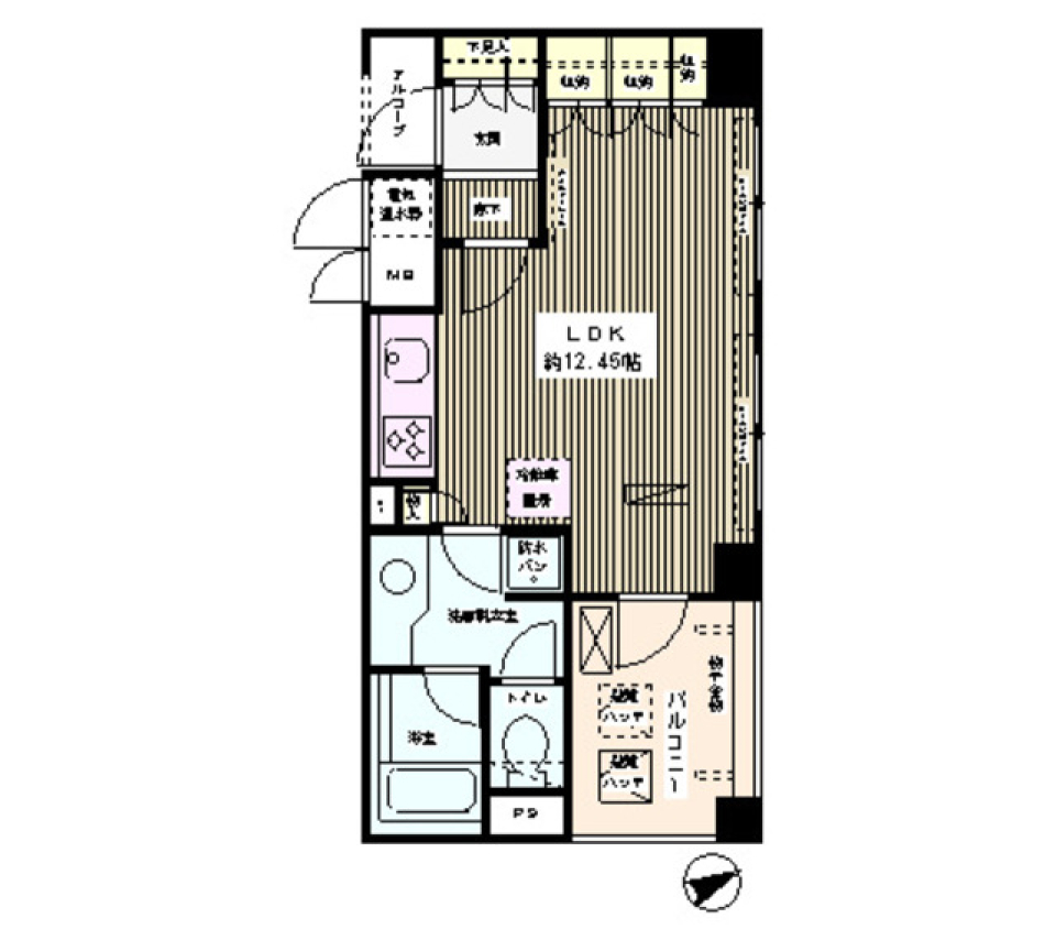 エル・セレーノ西早稲田　214号室の間取り図