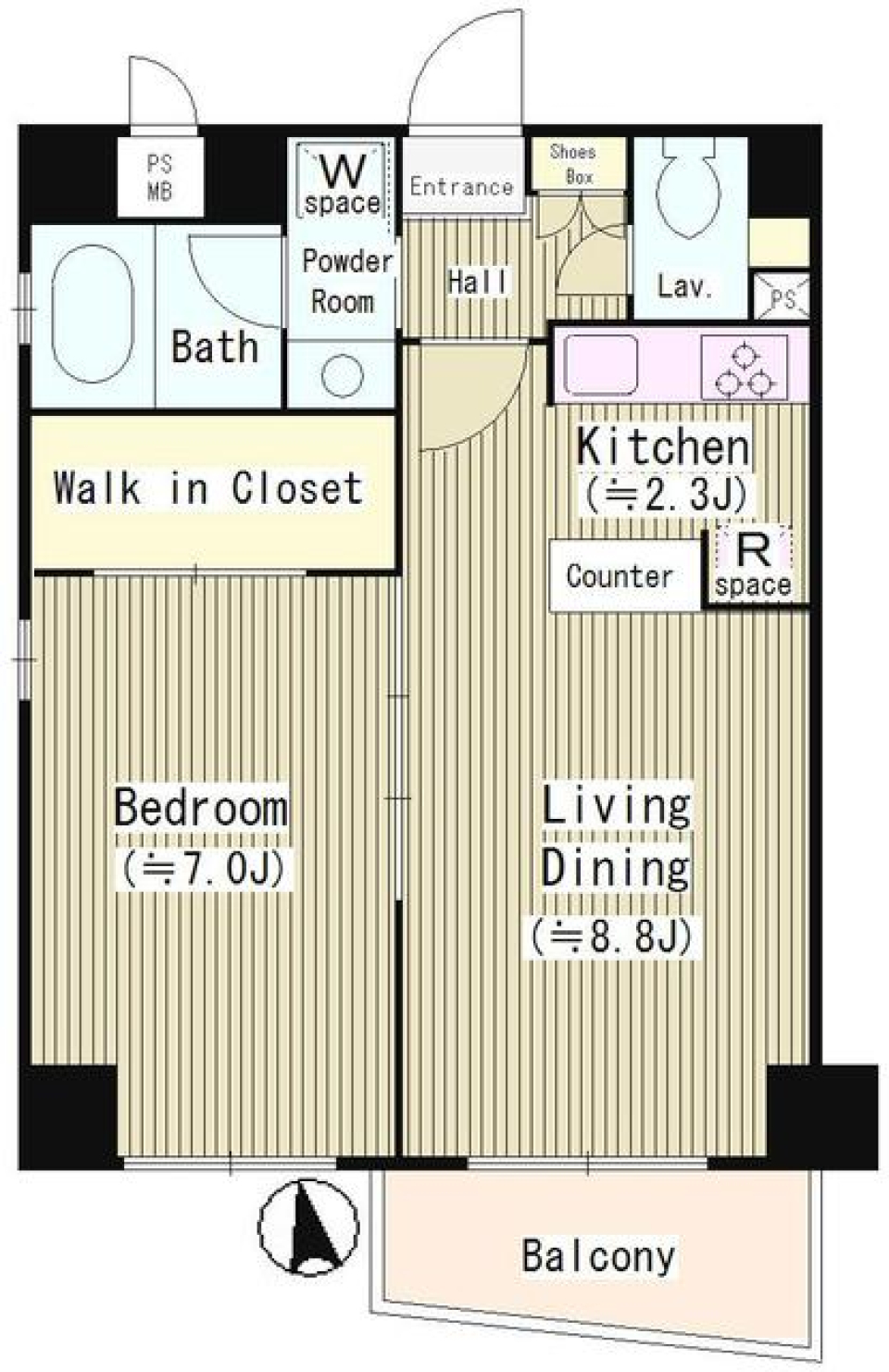 ラ・ヴィータ３５　603号室の間取り図