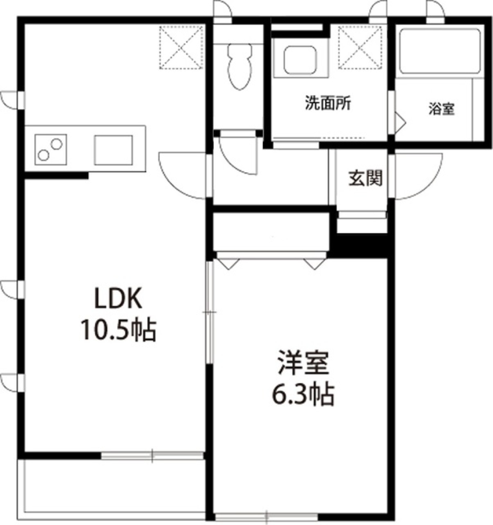 Ｒａｉｎｂｏｗ　Ｓｅｉｊｏ　202号室の間取り図