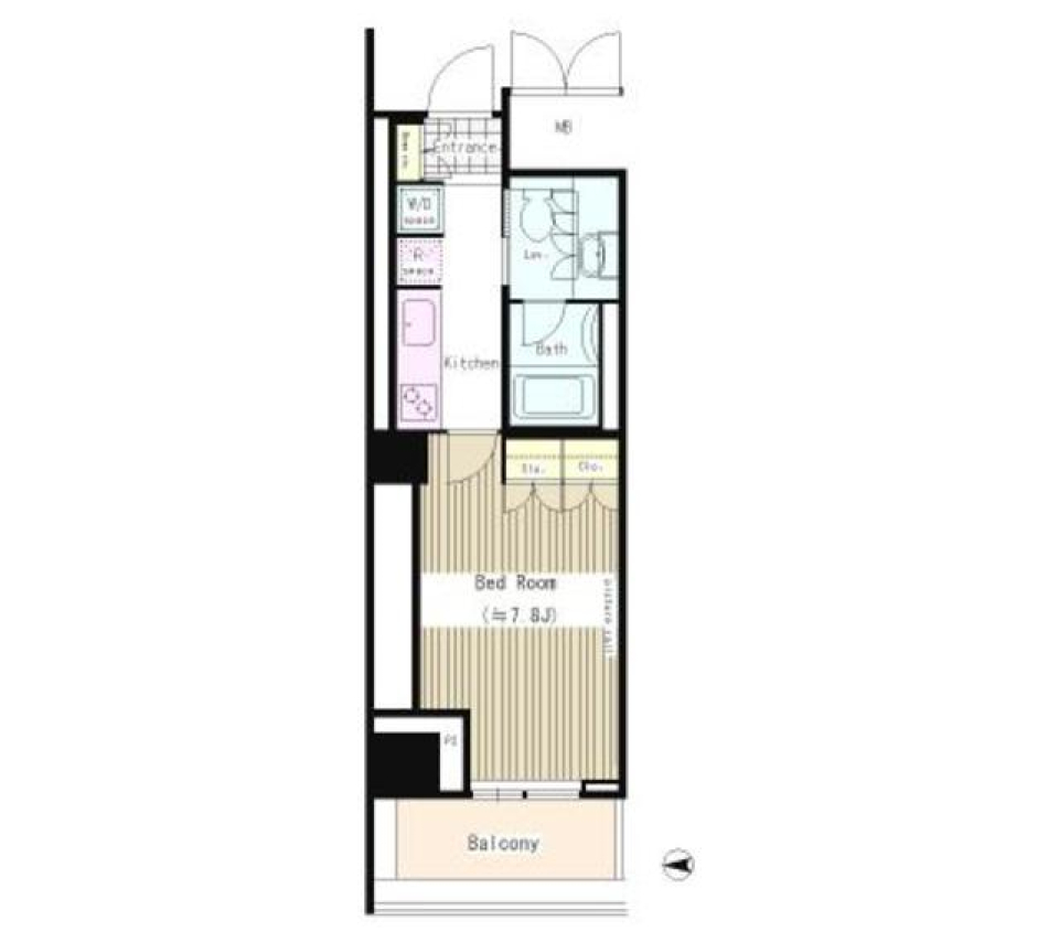 トレステージ四谷　814号室の間取り図