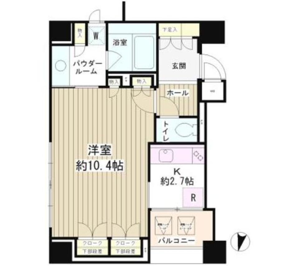 パークアクシス白金台南　502号室の間取り図