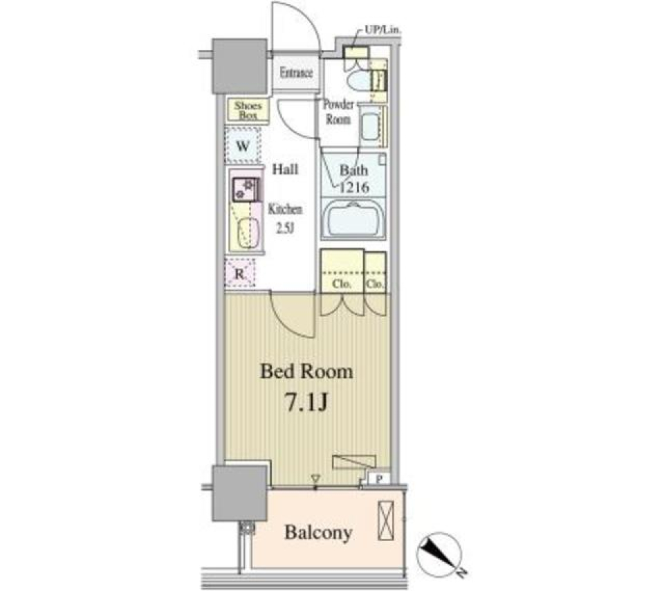 ルミレイス豊洲　1014号室の間取り図