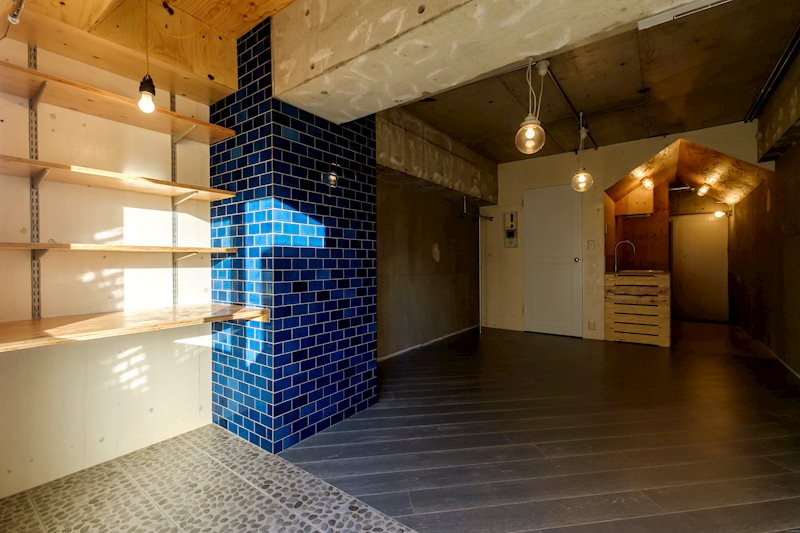 タイルにこだわった空間