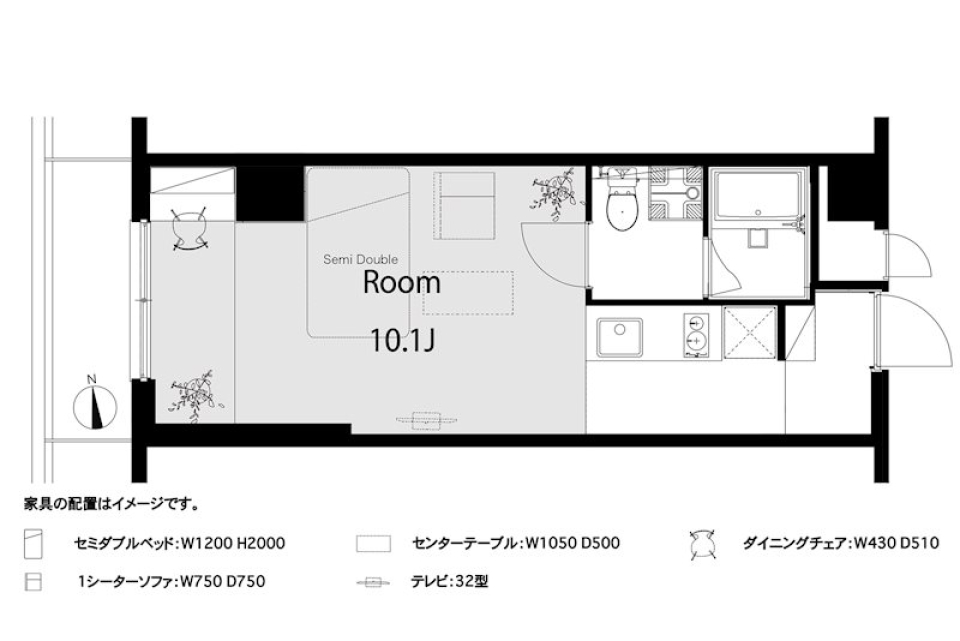 タイル好きには堪らないの間取り図