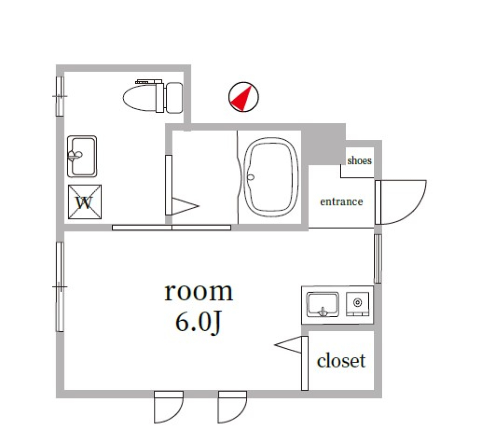 アーバン下北沢　101号室［ペット可］の間取り図