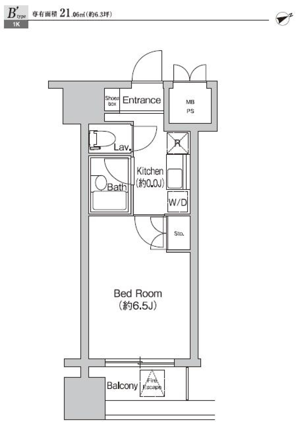 プライムアーバン大崎　1002号室の間取り図