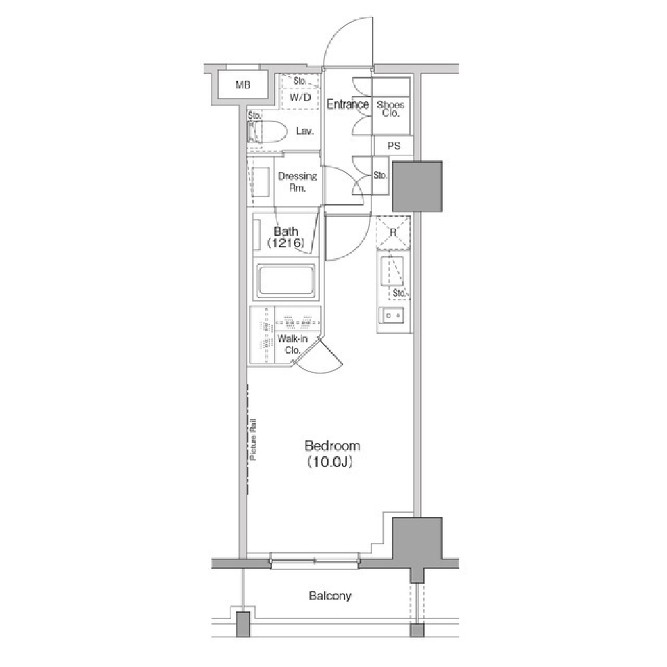 ザ・パークハビオ恵比寿プレイス　602号室［ペット可］の間取り図