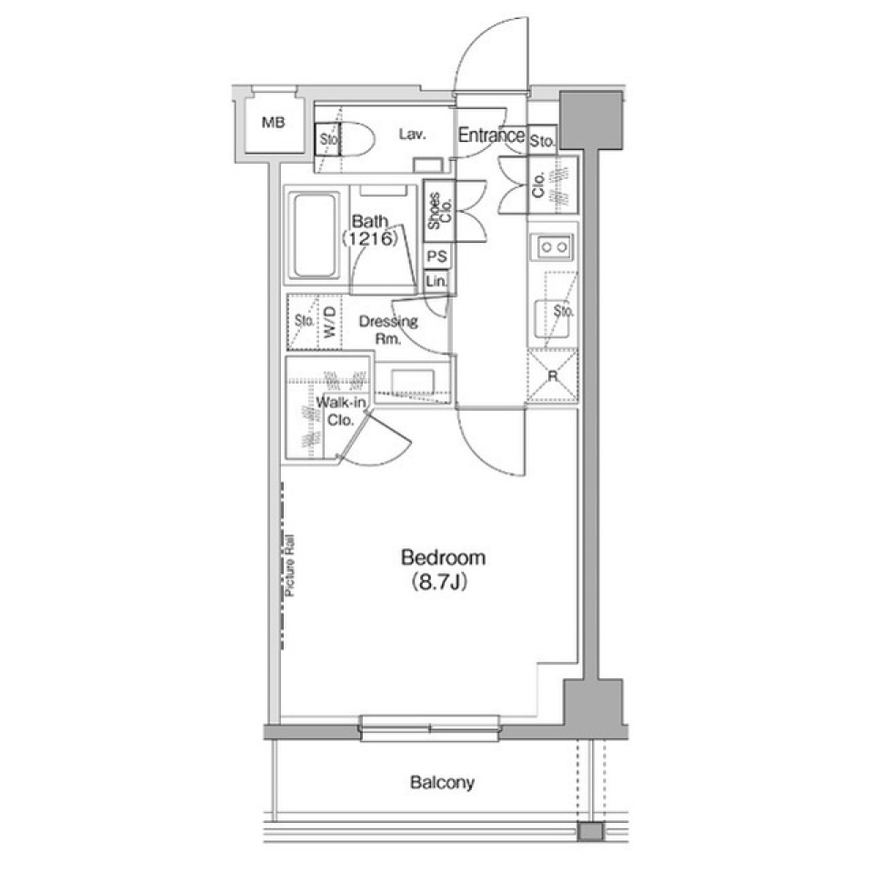 ザ・パークハビオ神泉　604号室［ペット可］の間取り図