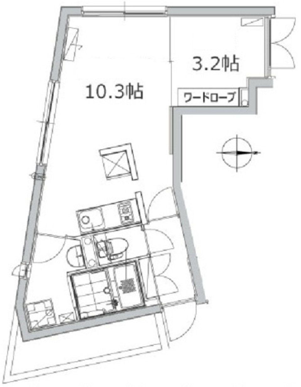 アレーロ江戸川橋　303号室の間取り図