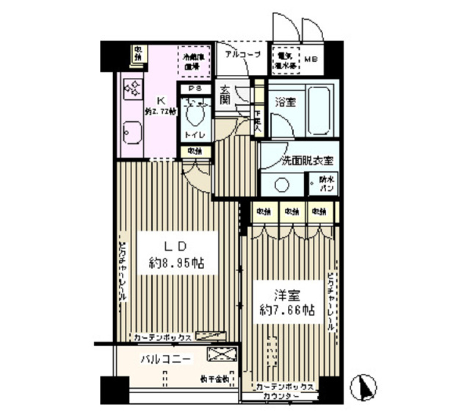 エル・セレーノ西早稲田　108号室の間取り図