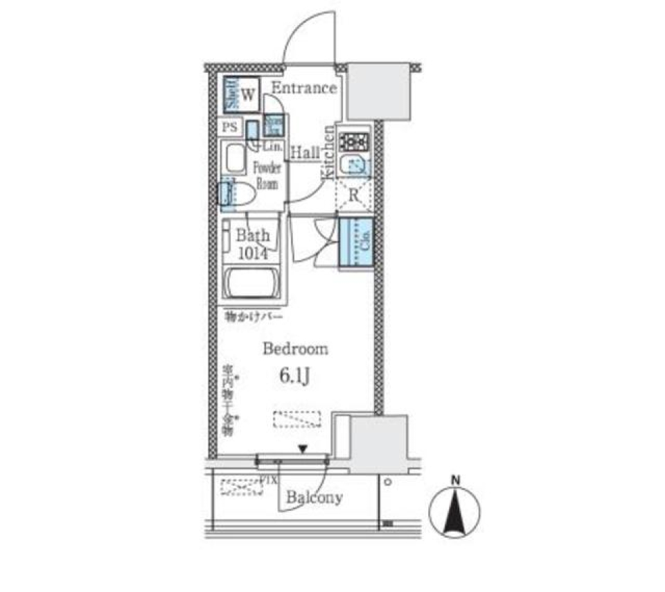 パークキューブ大井町レジデンス　605号室の間取り図