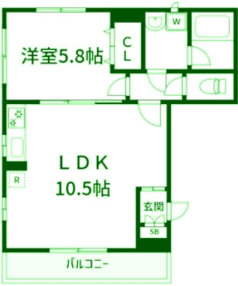 メゾンドティガー　301号室［新築］の間取り図