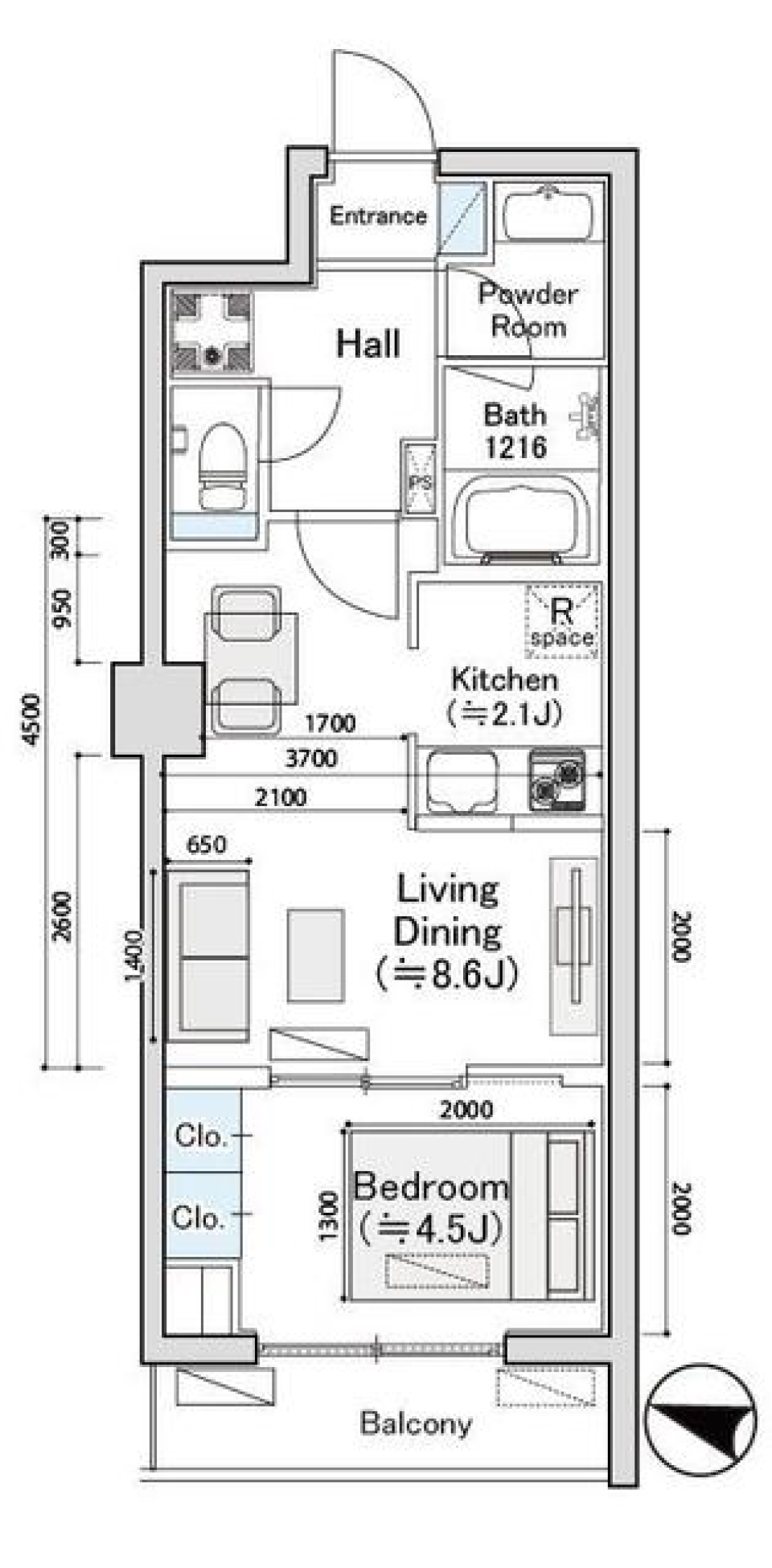 ディオスプラド　305号室［新築］の間取り図