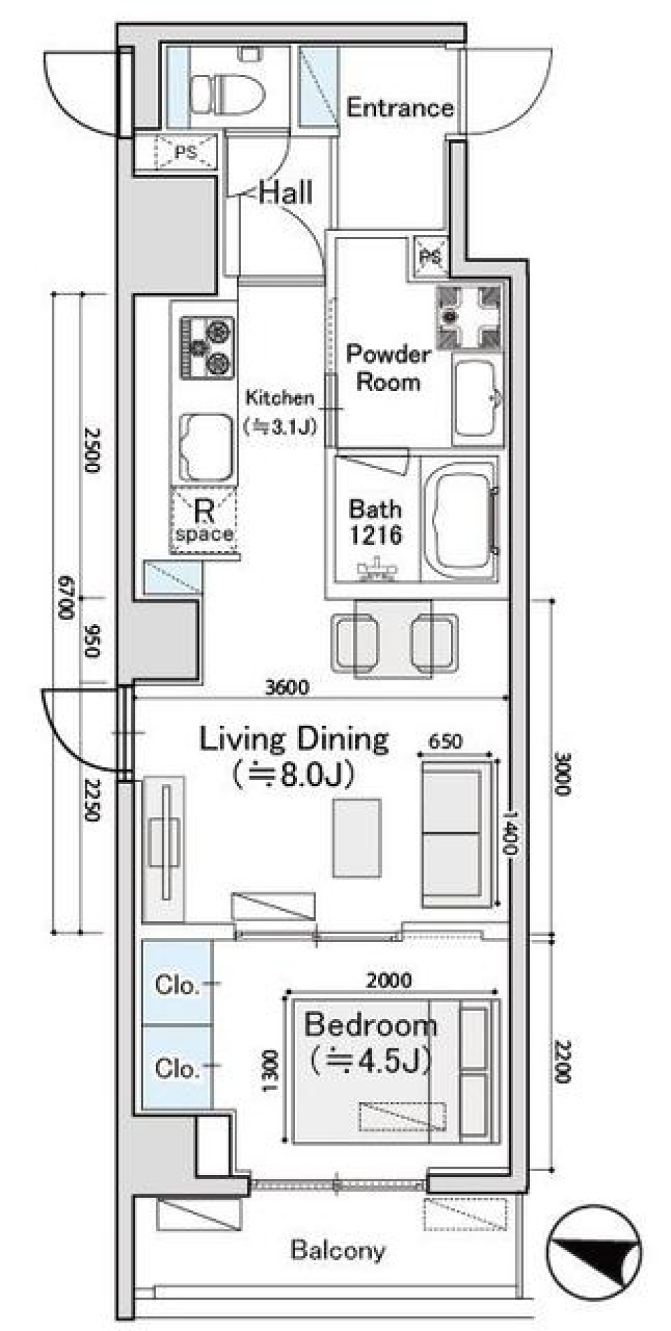 ディオスプラド　309号室［新築］の間取り図