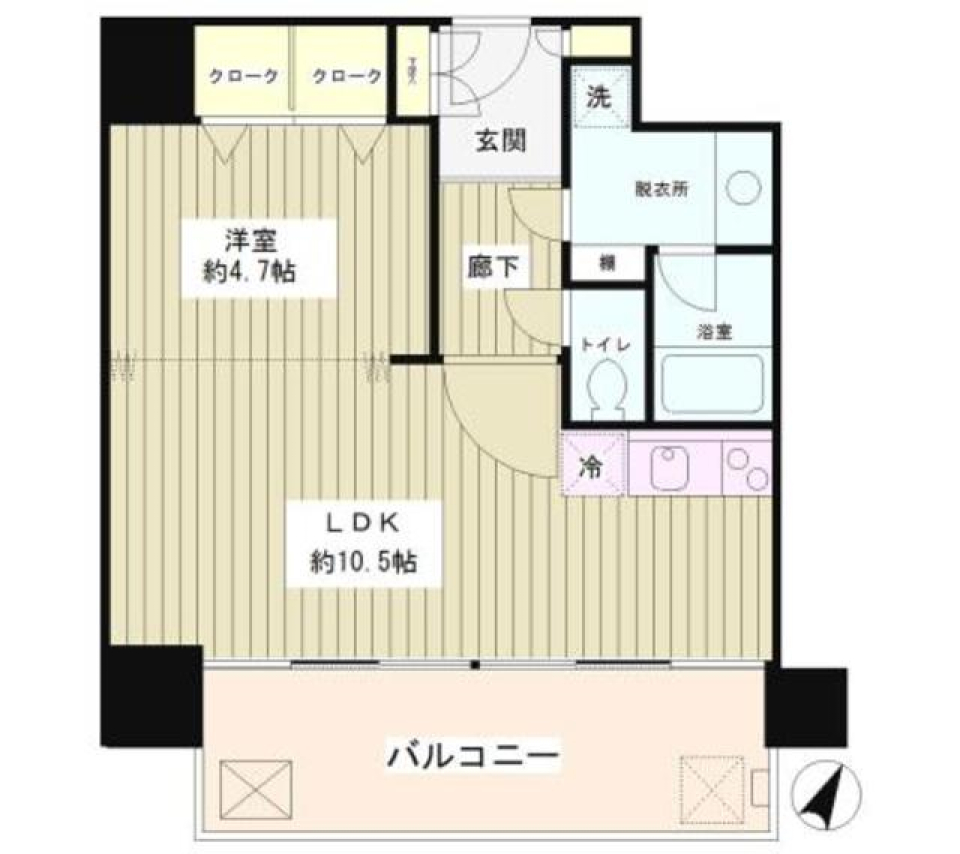 リバー＆タワー　1203号室の間取り図
