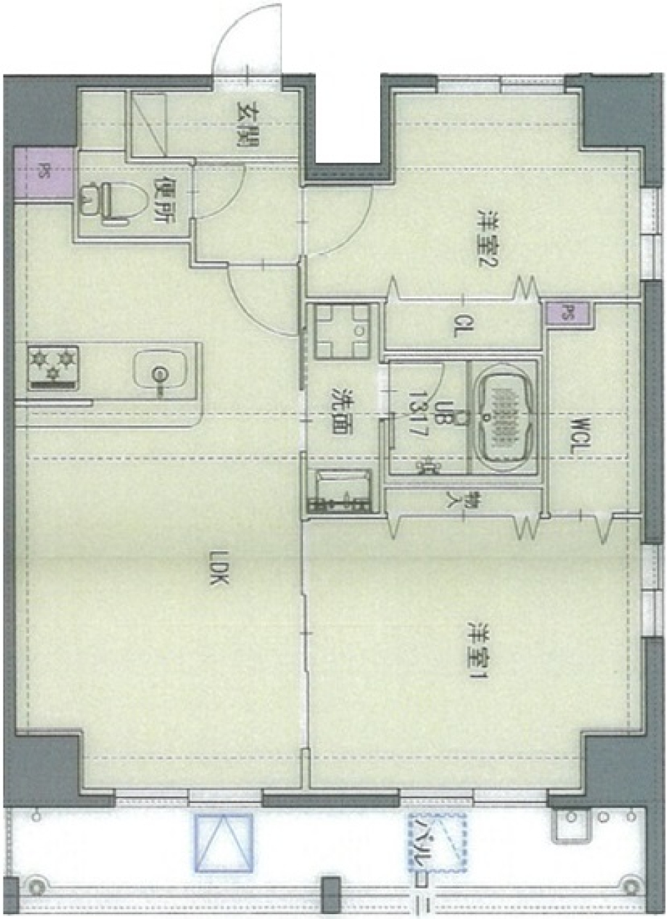 ユリカロゼ篠崎駅前　1102号室の間取り図
