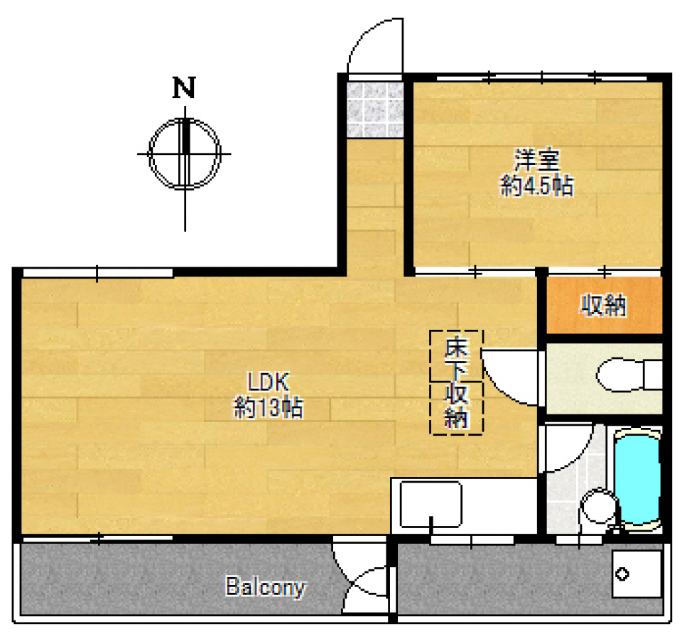 上野毛シティハイツ　101号室の間取り図