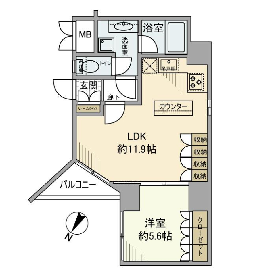 パレ・ソレイユ東日本橋　1103号室の間取り図