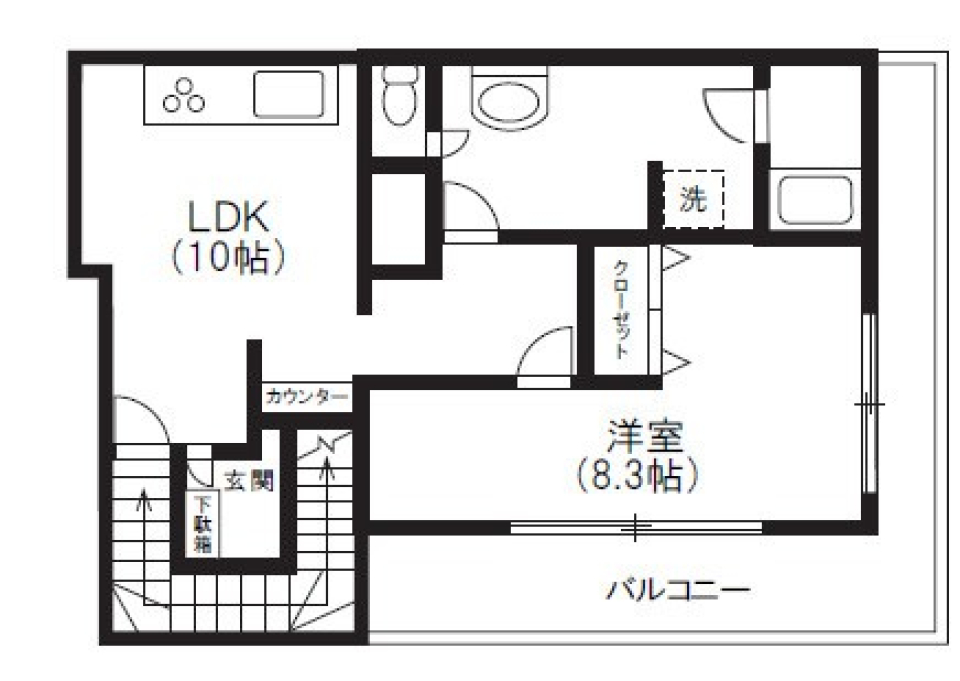アルカサール鶴見中央　0803号室の間取り図