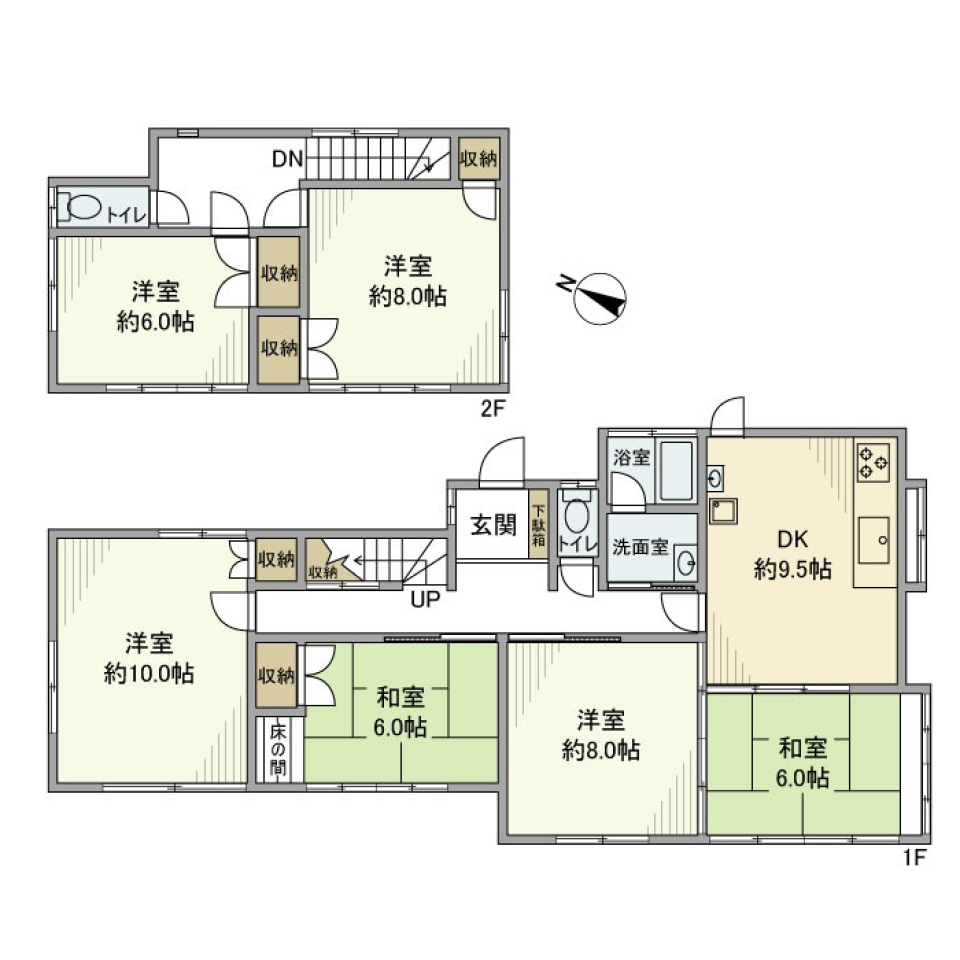 山ノ内戸建の間取り図
