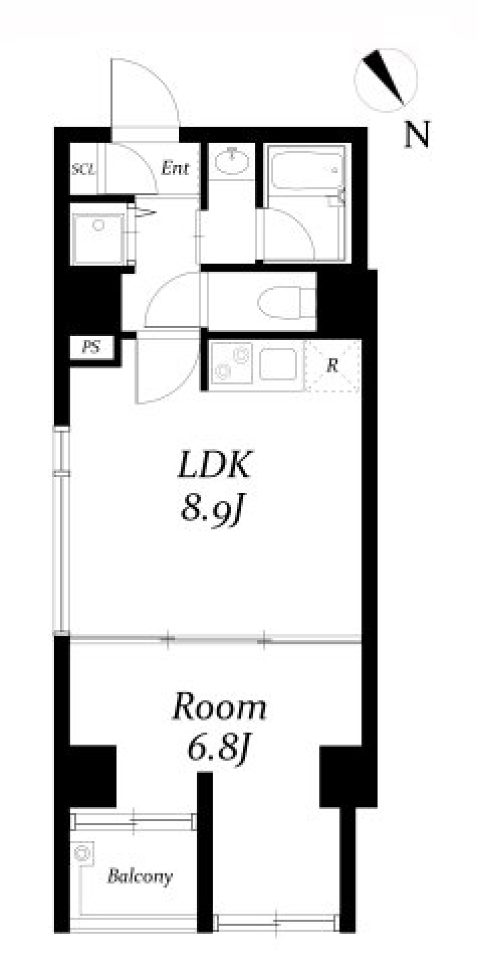 アーバンパーク代々木　旧アボーデ代々木パークサイド　603号室の間取り図